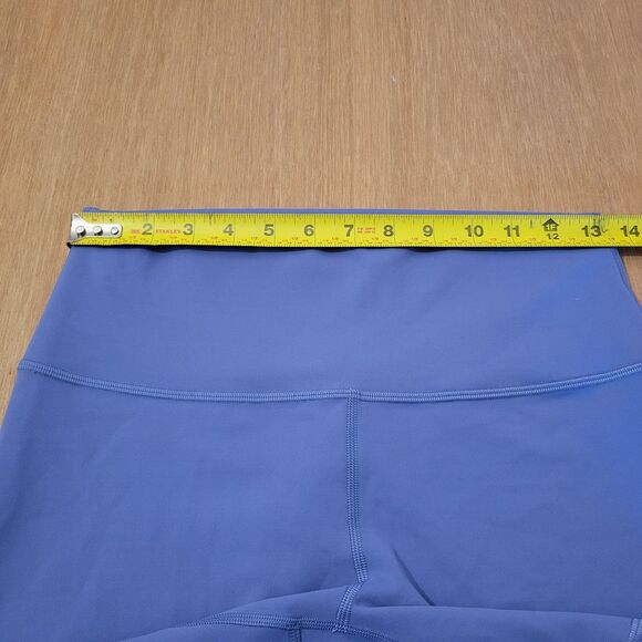 Lululemon Shorts Women 10 Blue Wunder Train 7" Athleisure Sportswear Gym LW7BESS - Picture 9 of 12